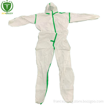 Microporous coverall with heat sealed tape